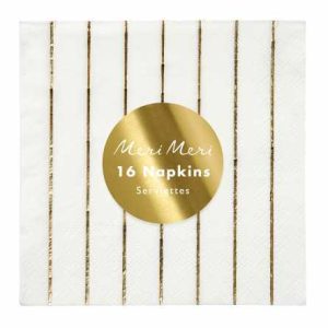 16 petites serviettes or