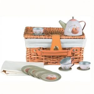 SET DE THE EN METAL FORET DANS VALISE EN OSIER – EGMONT TOYS