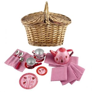 SET DE THE EN METAL COCCINELLE DANS PANIER EN OSIER – EGMONT TOYS