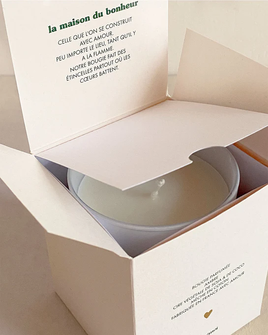 Bougie la maison du bonheur – senteur ambre – Image 4