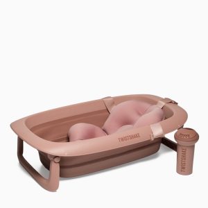 Pack baignoire avec coussin et rinser Rose Délavé – Twistshake