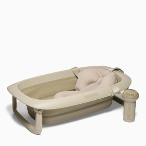Pack baignoire avec coussin et rinser Beige fané – Twistshake
