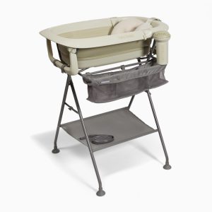 Pack baignoire avec coussin, rinser et support Beige fané – Twistshake