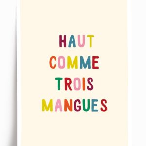 Affiche haut comme trois mangues