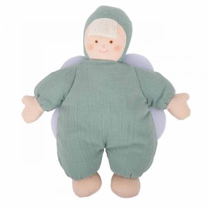 Ange Doudou Musical 24Cm – Coton Bio Celadon