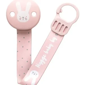 Attache-sucette Hygge avec ruban Rose