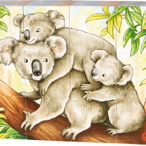 Puzzle de cubes, animaux australiens – Goki – 57418