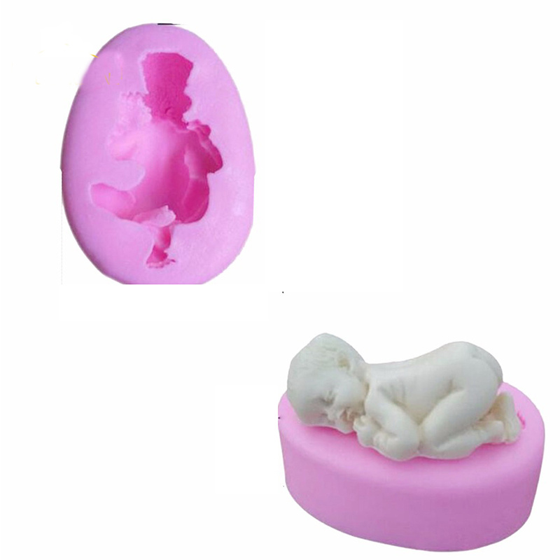 Moule en silicon en forme de bébé pour babyshower – Image 2