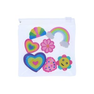 Lot de 7 gommes multicolores