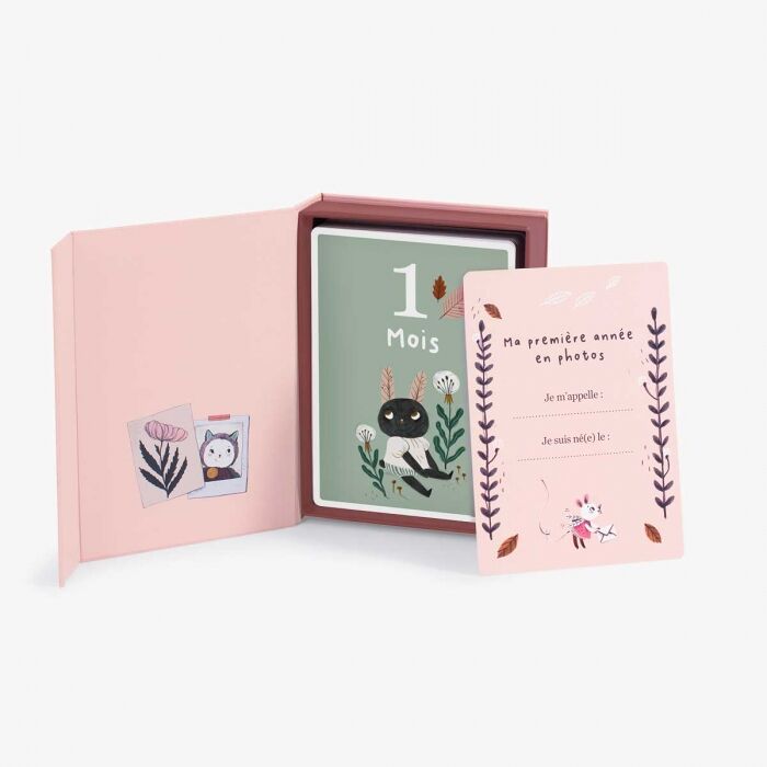 Cartes Mes 12 premiers mois (30 cartes) Après la pluie -Moulin Roty – Image 2