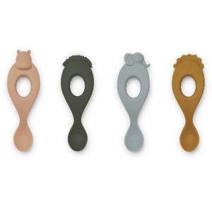 Lot de 4 cuillères safari rose multi mix Liva