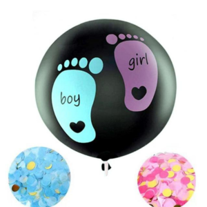 Ballon géant  pieds roses et bleus pour fête révélation sexe bébé