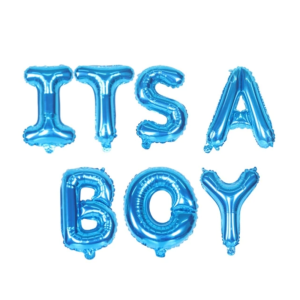 Ballons bleus : It’s a boy