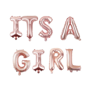 Ballons roses : It’s a girl