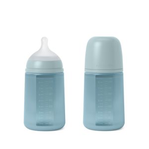 Biberon en Silicone Flexible 240 ml +3m Bleu – Suavinex