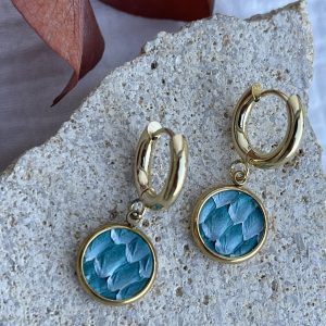 Lalie – Boucles d’Oreilles en Cuir de Poisson