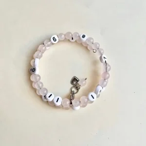 Bracelet d’allaitement en quartz rose