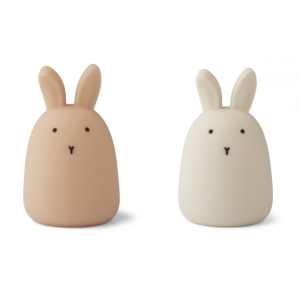 Lot de 2 veilleuses lapin rose sandy Callie