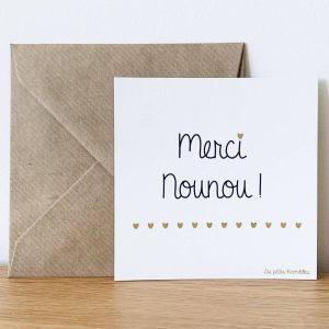 Carte Merci nounou – coeurs