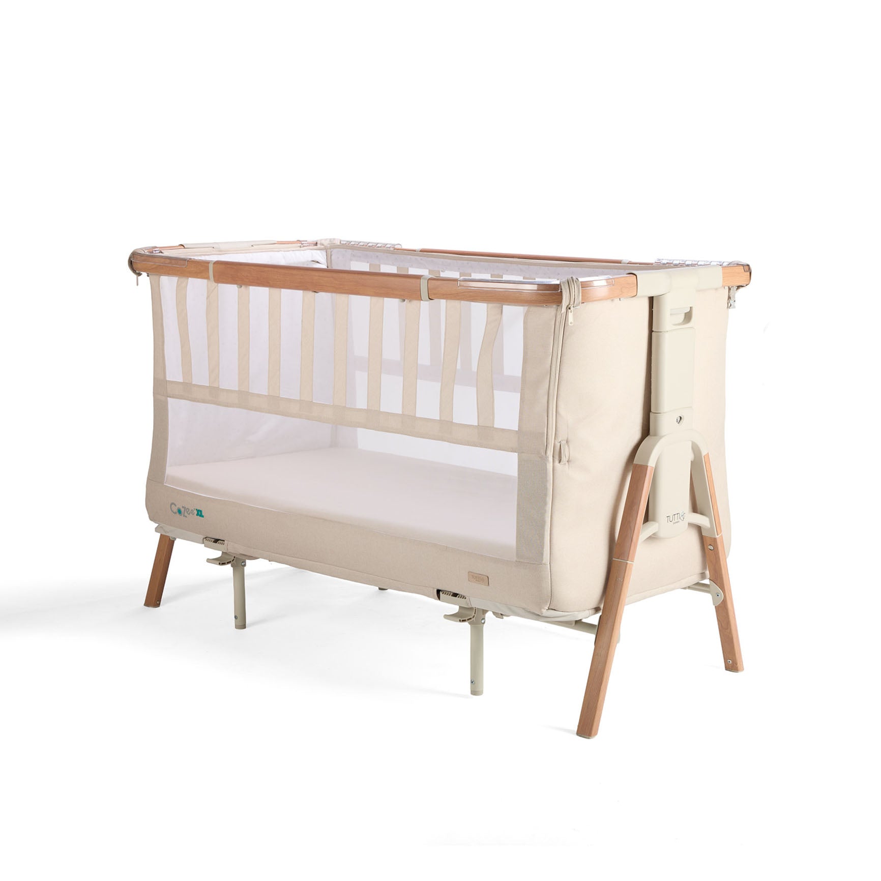 CoZee XL Bedside Crib & Cot – Noix scandinave/Ecru – Tutti Bambini – Image 9