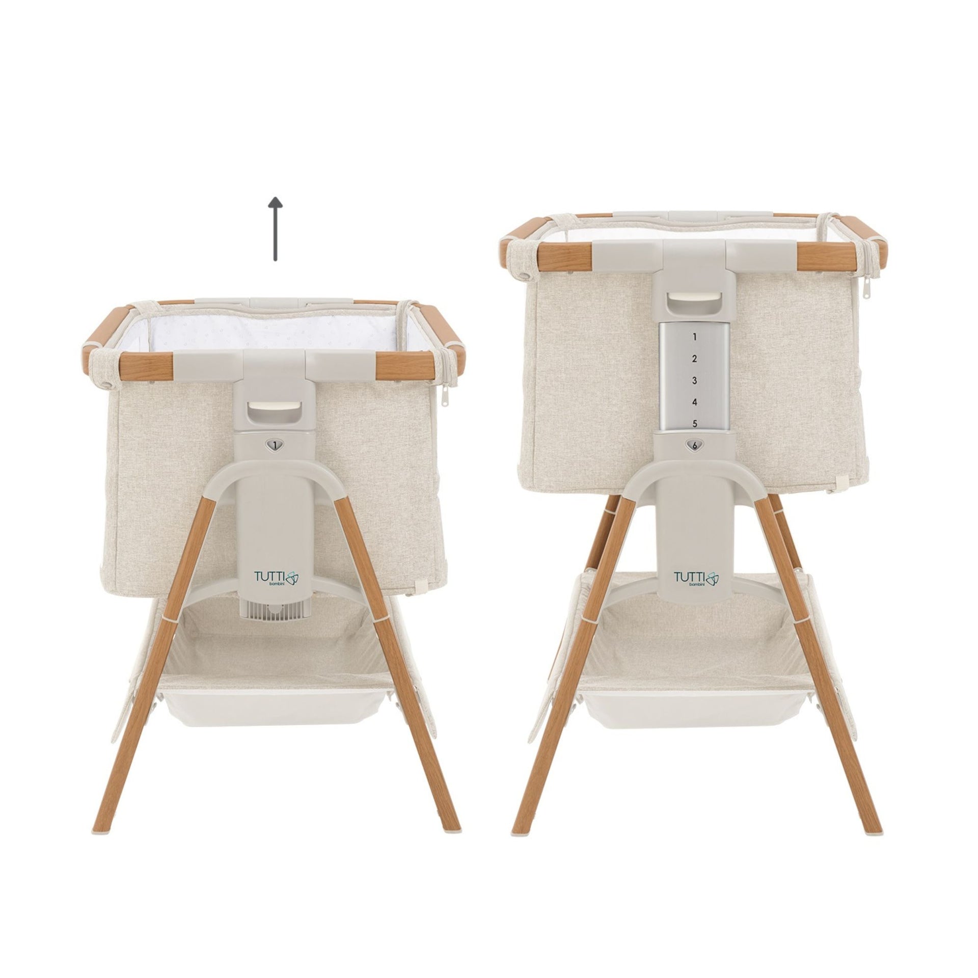 CoZee XL Bedside Crib & Cot – Noix scandinave/Ecru – Tutti Bambini – Image 7