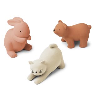 Lot de 3 jouets de bain chat rose David