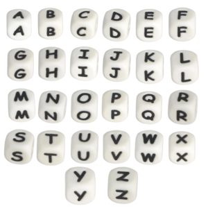 Lettres pour Attache Tétine Personnalisables Bois et Silicone – Irréversible