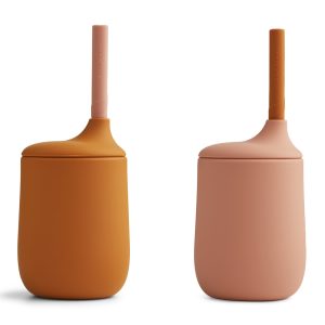 Tasse à paille moutarde rose mix Ellis