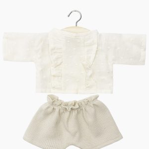 Ensemble top Lili en plumétis + shorty nid d‘abeille