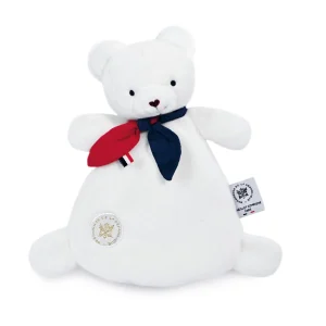 L’Ours Élysée Doudou plat fabriqué en France – 22 cm