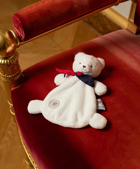 L’Ours Élysée Doudou plat fabriqué en France – 22 cm – Image 2