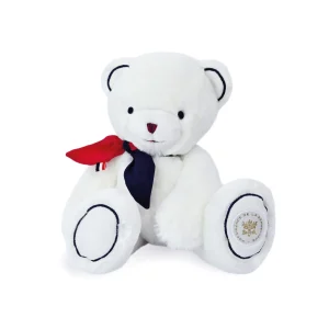 L’Ours Elysée Blanc 30cm – Peluche Made in Bretagne