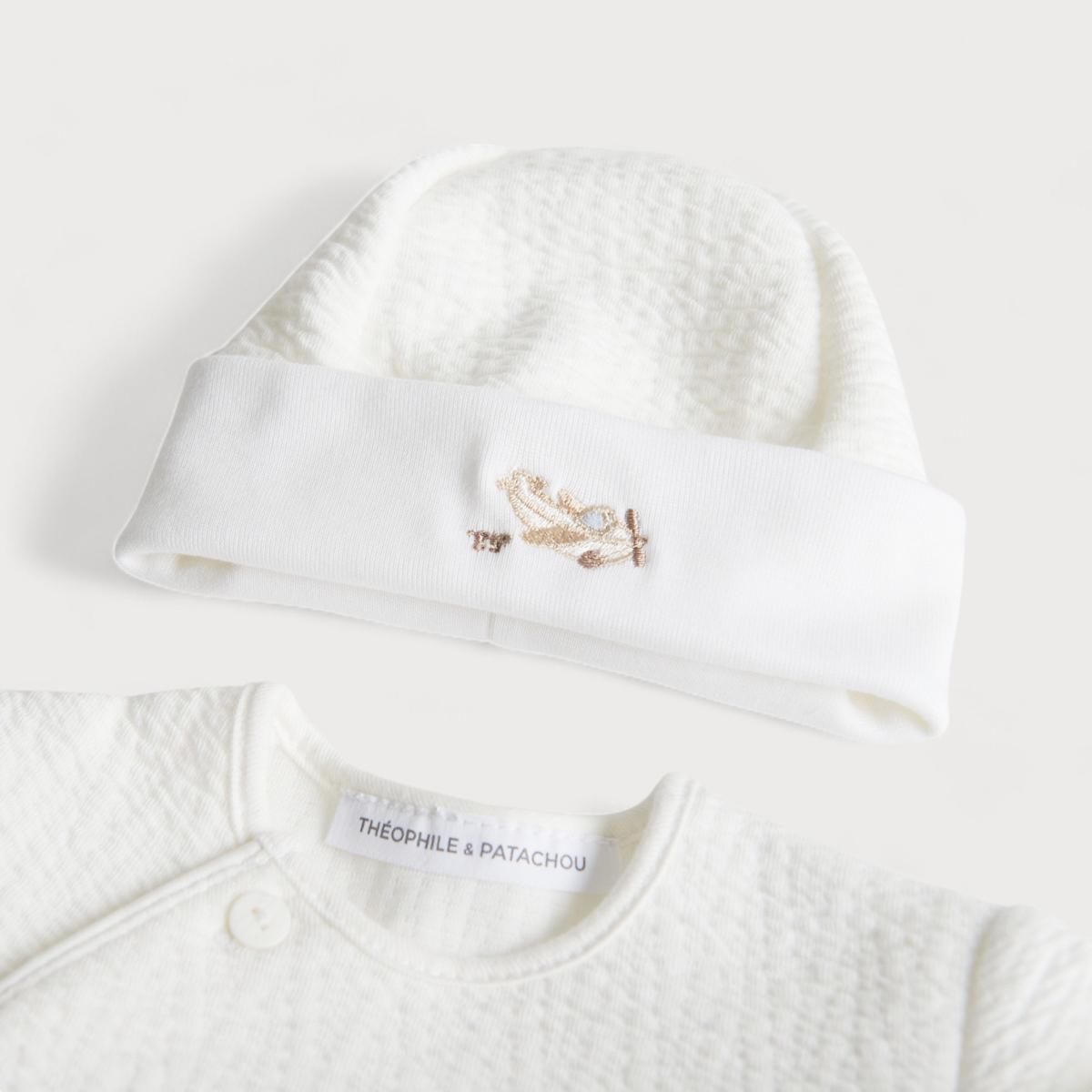 Bonnet jersey gaufré Ivoire – Théophile et Patachou – Image 4