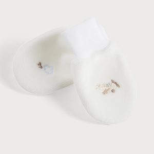 Moufles jersey velours Ivoire – Théophile et Patachou