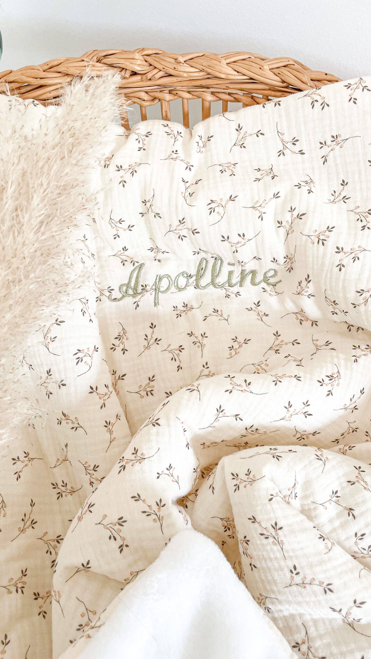 Couverture été double gaze fleurie – Image 8