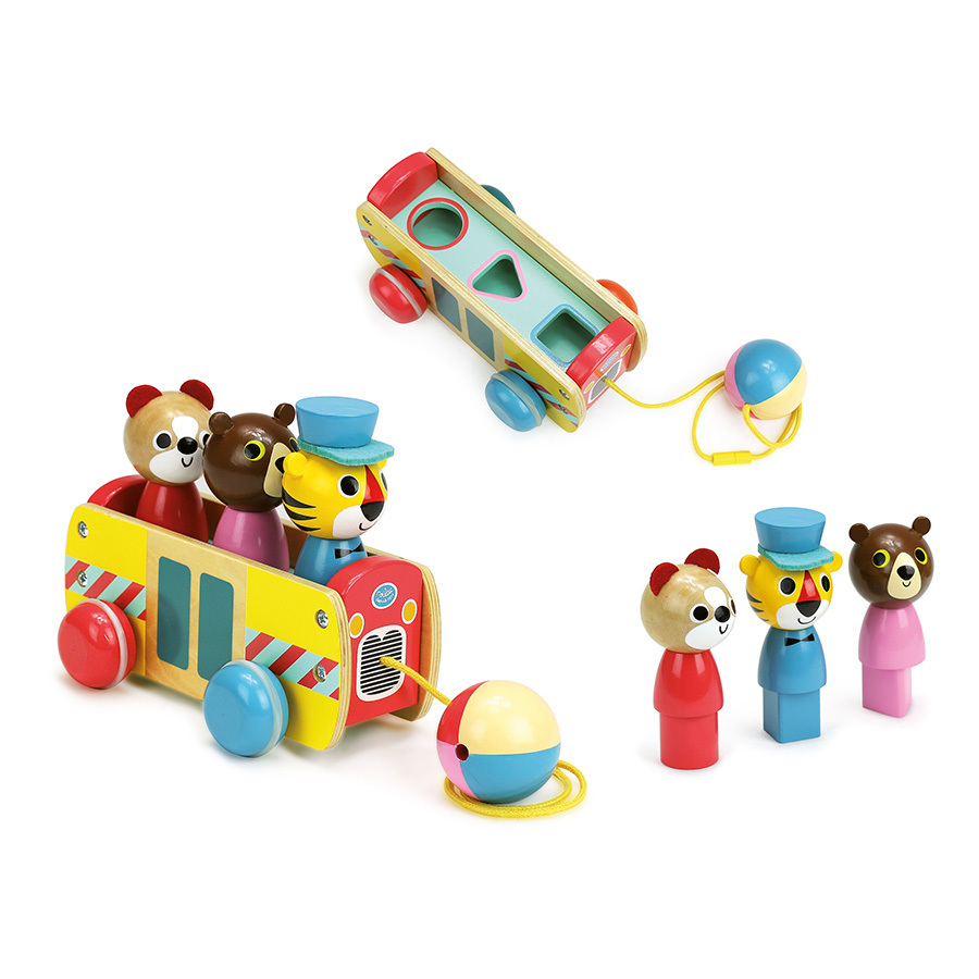 Bus des formes en bois – Ingela P.Arrhenius – Vilac – Image 3