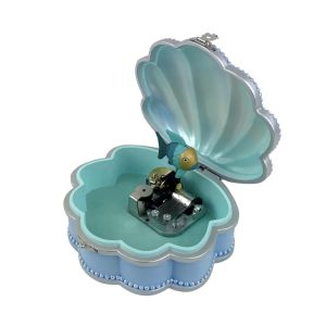 Coffret à bijoux musical Poisson Doré en Coquillage