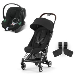 Pack Coya Chrome Black + Adaptateur + Aton B2 Volcano Black – Cybex