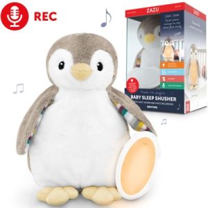 Phoebe le pingouin Peluche veilleuse bruit blanc – ZAZU