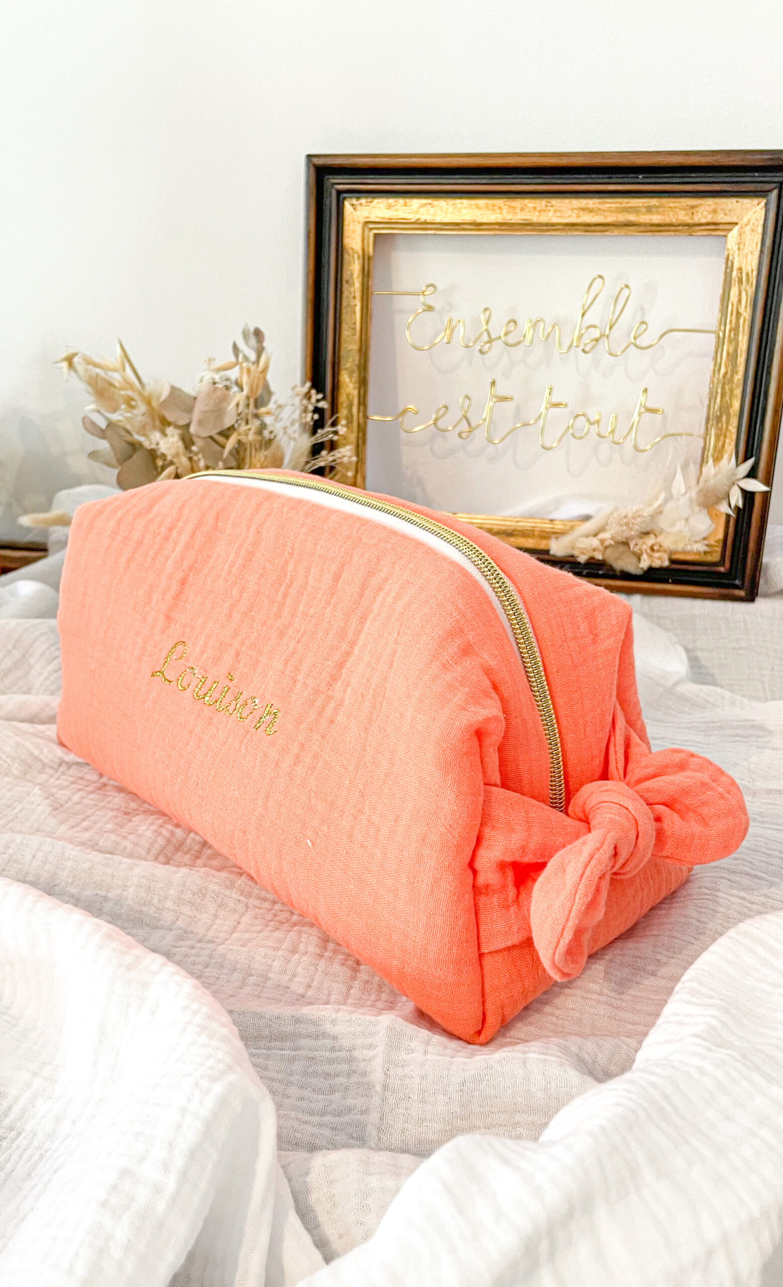 Trousse de toilette double gaze