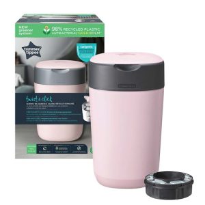 Poubelle à Couches Rose Twist & Click – Tommee Tippee