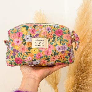 Trousse à maquillage matelassée