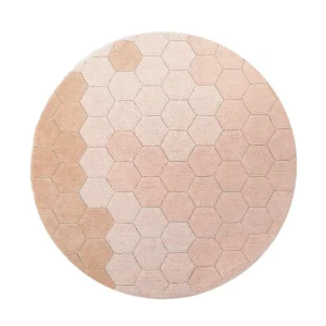 TAPIS ROND LAVABLES HONEYCOMB ROSE – Lorena Canals
