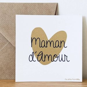 Carte Maman d’amour – coeur