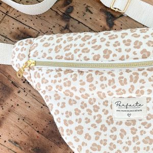 Sac banane leopard beige