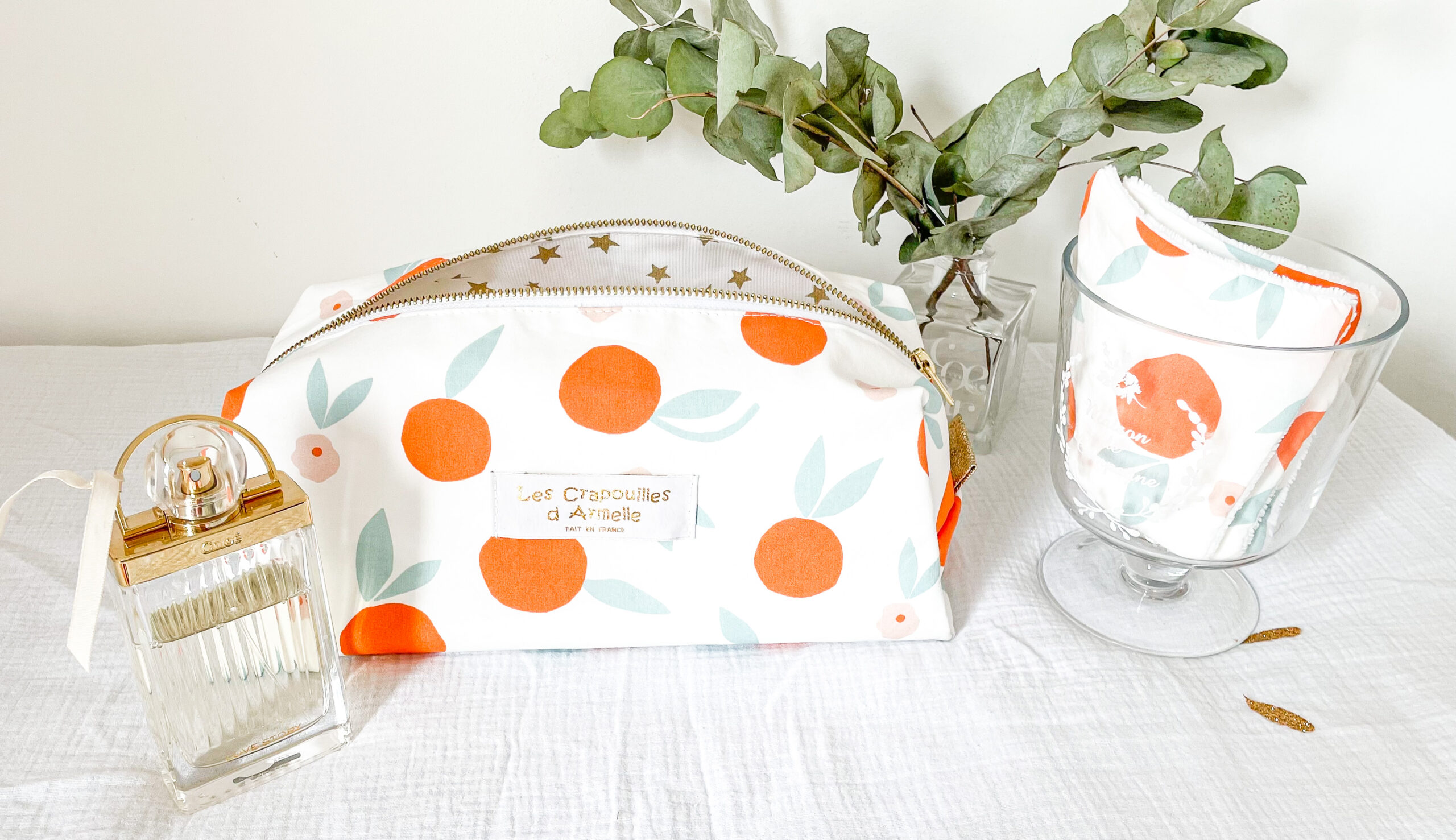 Trousse de toilette imprimée