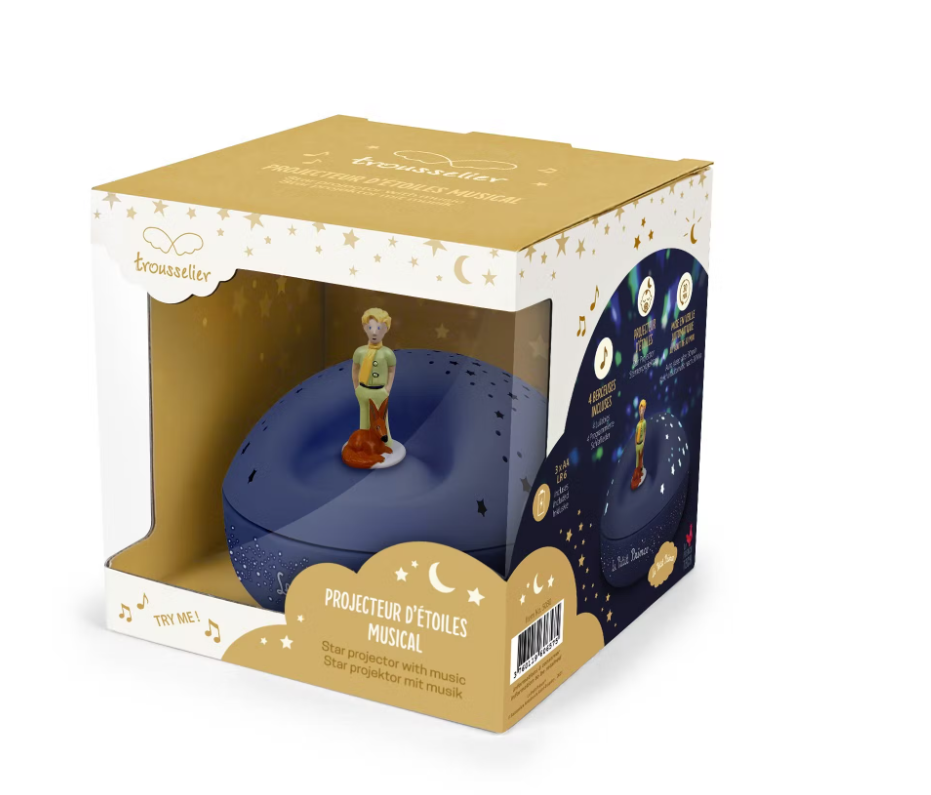 Veilleuse – Projecteur d’Etoiles Musical Le Petit PrinceĀ© bleu – piles incluses ā Image 2