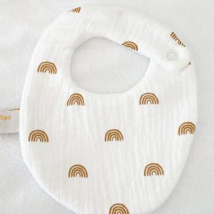 Bavoir rainbow blanc