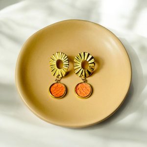 Lilou – Boucles d’Oreilles en Cuir de Poisson