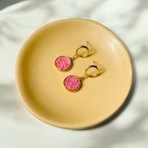 Lisa – Boucles d’Oreilles en Cuir Marin